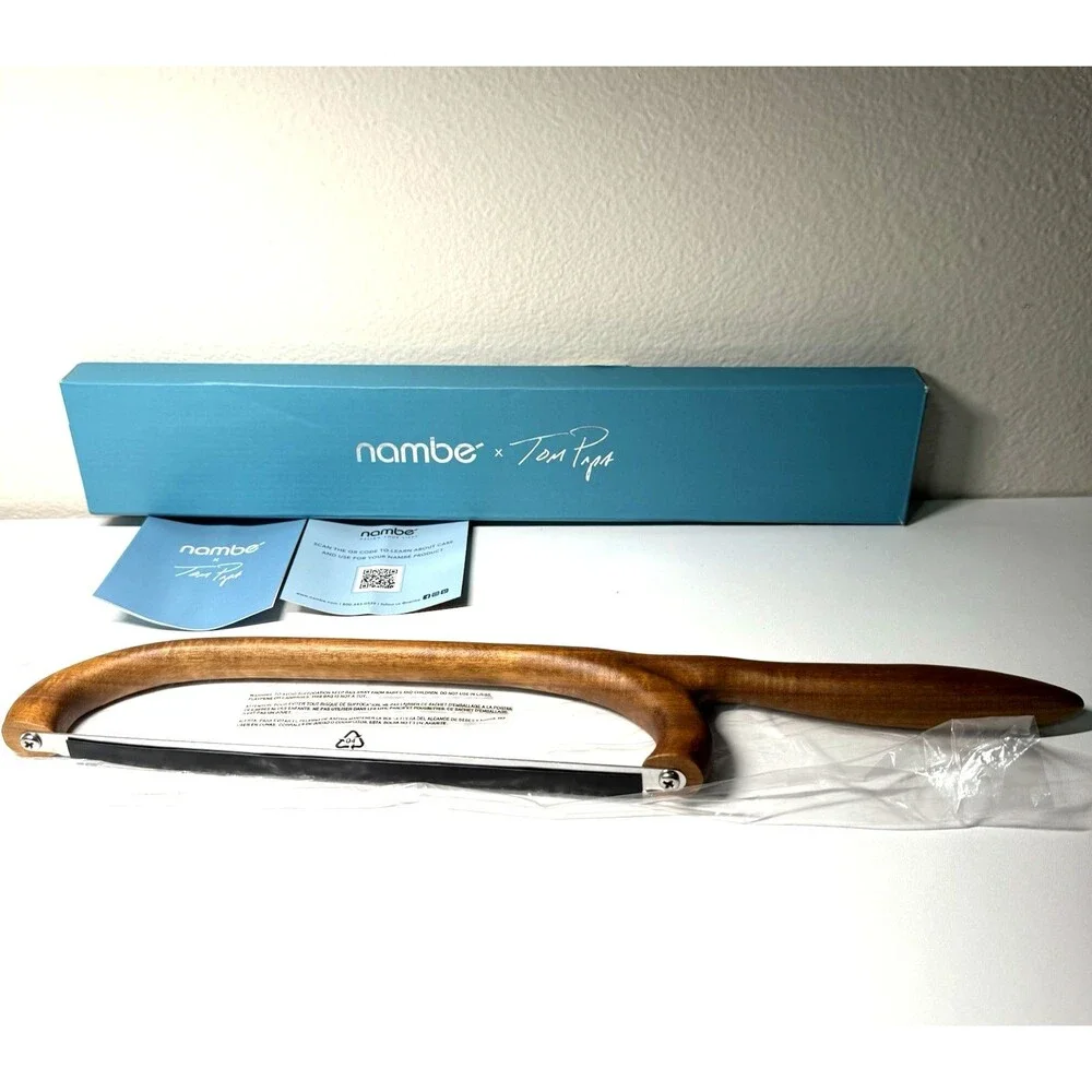 Nambé x Tom Papa Breaking Bread 17-Inch Serrated Bread Knife Open Box